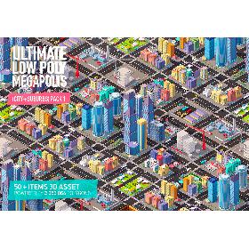 3D model Ultimate Low Poly Megapolis (City - Suburbs) Pack 1